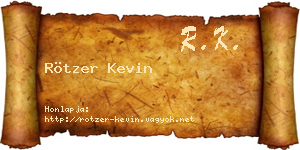 Rötzer Kevin névjegykártya