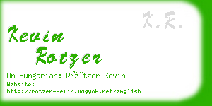 kevin rotzer business card